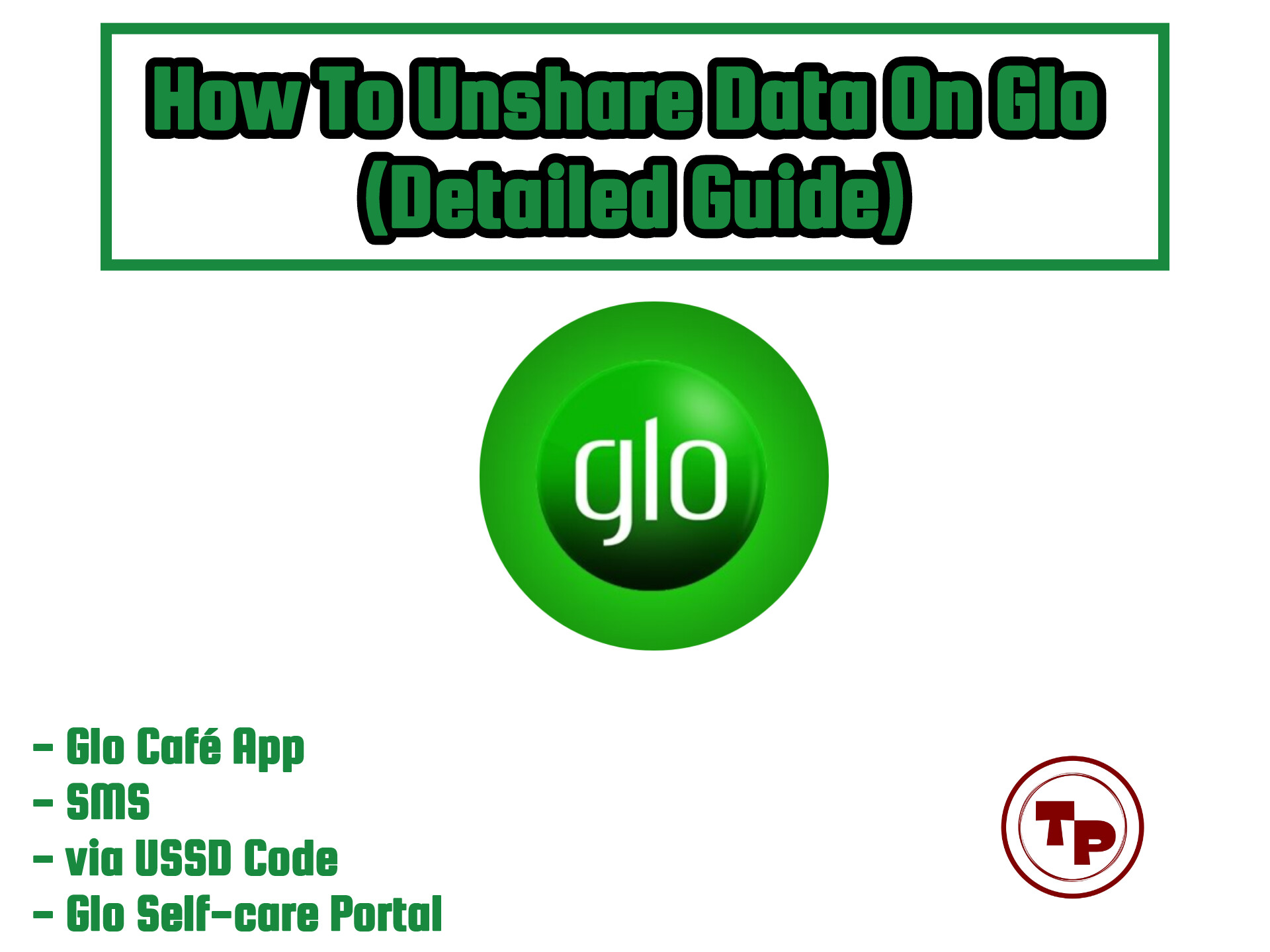 How To Unshare Data On Glo